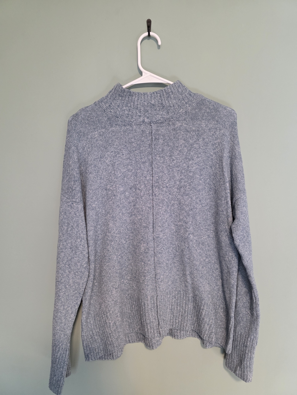 Pink Rose Women's Light Heather Gray Mock Neck Sweater